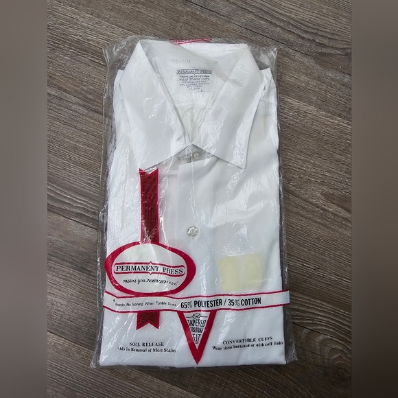jcpenney Shirts Permanent Press No Iron White Long Sleeved Shirt